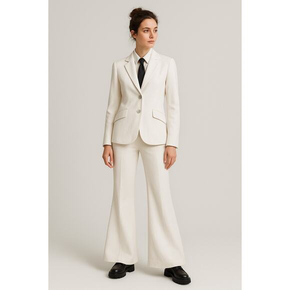 Lorena Antoniazzi Silk-Cotton Textured Blazer – IT 42 (US ~6) – Deadstock / NWT - Picture 4 of 8